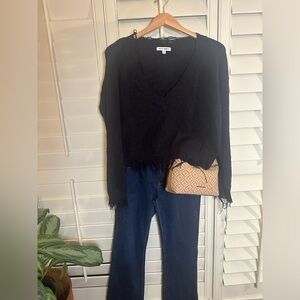 Black distressed goth knit Wild Honey sweater